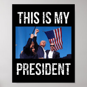 Poster Trump 2024 Voici Mon Président