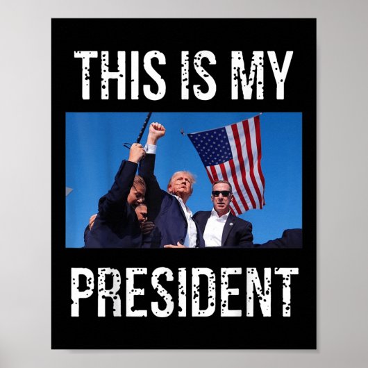 Poster Trump 2024 Voici Mon Président (Devant)