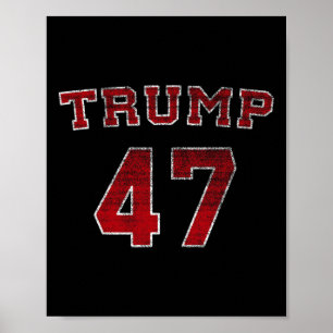 Poster Trump 2025 Élection 47 Victoire Gagne Président In