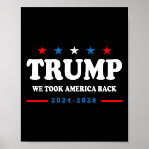 Poster Trump 2025 Nous avons repris l'Amérique Élection 2