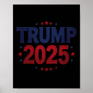 Poster Trump 2025 Président 45 Et 47 Retro Vintage 1