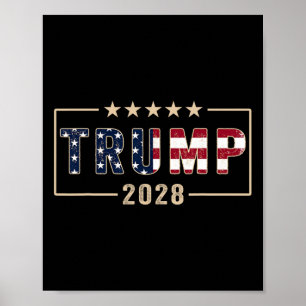 Poster Trump 2028 : le vote de chemise Donald Trump Drape