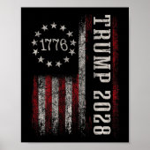 Poster Trump 2028 Vote Donald Trump America Drapeau améri (Devant)