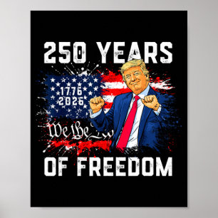 Poster Trump 250e anniversaire du drapeau américain 2026