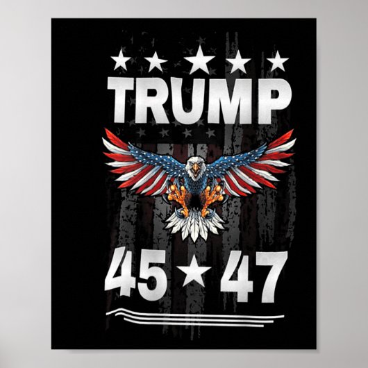 Poster Trump 45 47 (à l'arrière) (Devant)