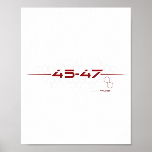 Poster Trump 45 47 Conception futuriste rétro (Devant)