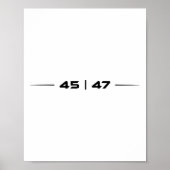 Poster Trump 45 47 Trump Conception rétro futuriste (Devant)