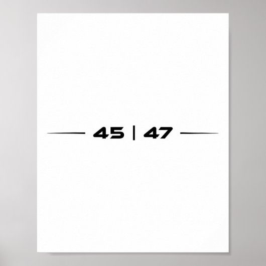 Poster Trump 45 47 Trump Conception rétro futuriste (Devant)