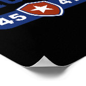 Poster Trump 45 Et Trump 47 Grande Amérique (Coin)