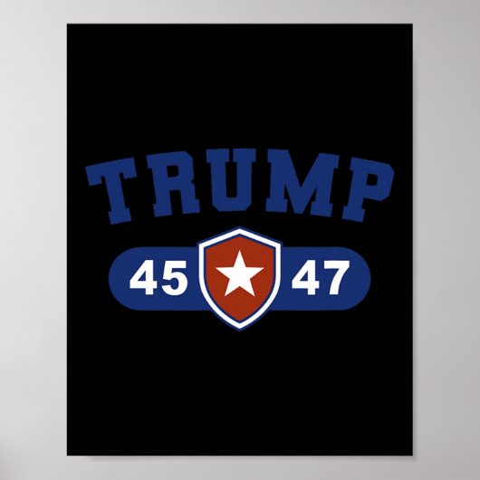 Poster Trump 45 Et Trump 47 Grande Amérique (Devant)
