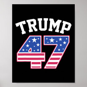 Poster Trump 47 Le Président Élève L'Inauguration De L'Am