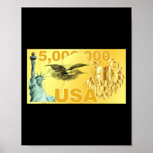 Poster Trump 5 millions de dollars migrant américain rich