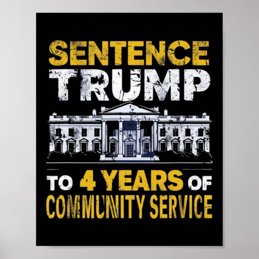 Poster Trump À 4 Ans De Service Communautaire 8 (Devant)