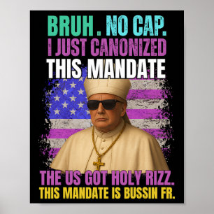 Poster Trump A Éclairé Trump Comme Pape Républicain De L'