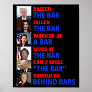 Poster Trump A Élevé Le Barreau Harris A Échoué À La Barr