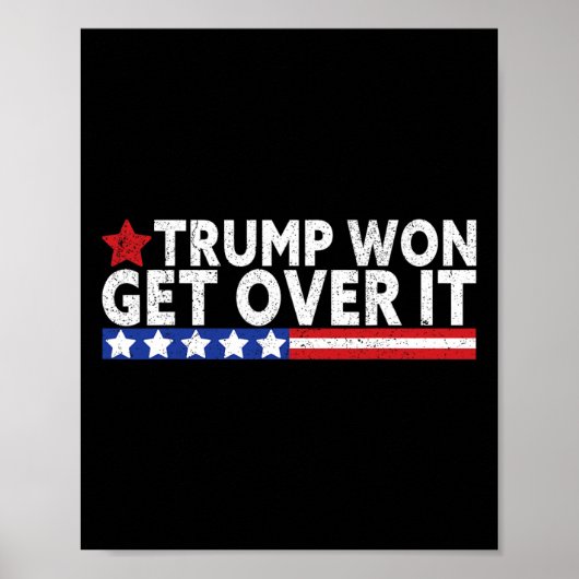 Poster Trump a gagné, passez à autre chose 2025 Drapeau É (Devant)