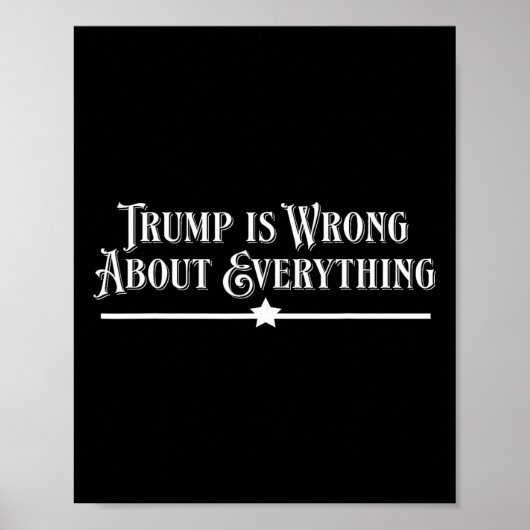 Poster Trump a tort sur tout (Devant)