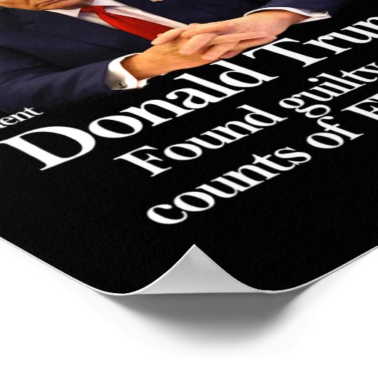 Poster Trump A Trouvé Coupable Sur &# ; Nombre De Liberté (Coin)