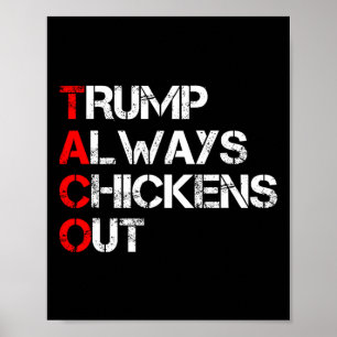 Poster Trump abandonne toujours les tacos dans les échang