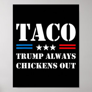 Poster Trump abandonne toujours Taco Trade Mème drôle 1