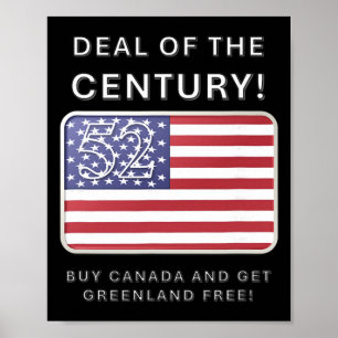 Poster Trump - Affaire du siècle Achetez le Canada, obten