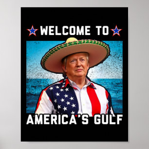 Poster Trump Amérique du Golfe Mexique président Trump So