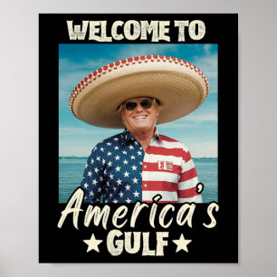 Poster Trump Amérique du Golfe Mexique président Trump So