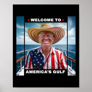 Poster Trump Amérique du Golfe Mexique président Trump So
