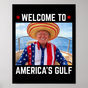 Poster Trump Amérique du Golfe Mexique président Trump So