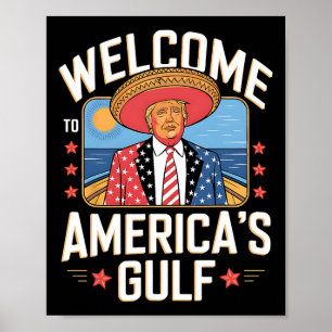 Poster Trump Amérique du Golfe Mexique président Trump So