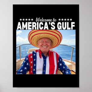 Poster Trump Amérique du Golfe Mexique président Trump So