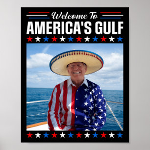 Poster Trump Amérique du Golfe Mexique président Trump So