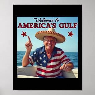 Poster Trump Amérique du Golfe Mexique président Trump So