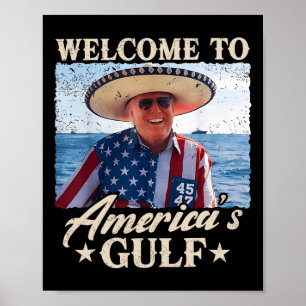 Poster Trump Amérique du Golfe Mexique président Trump So