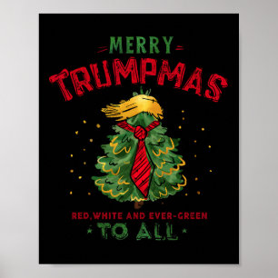 Poster Trump amusant Trump Joyeux Trumpmas Noël Arbre de