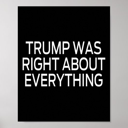Poster Trump avait raison sur tout 7 (Devant)