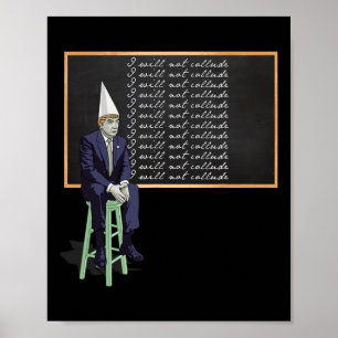 Poster Trump avec un bonnet d'âne 'Je ne colluderai pas' 