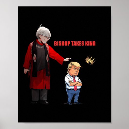 Poster Trump Bishop Budde prend le roi (Devant)
