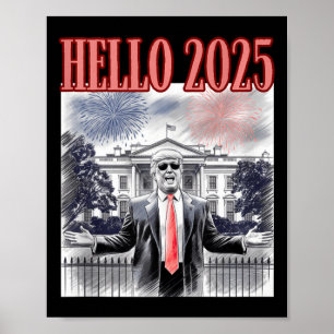 Poster Trump Bonjour 2025 Nouvel An Réveillé Da Conservat
