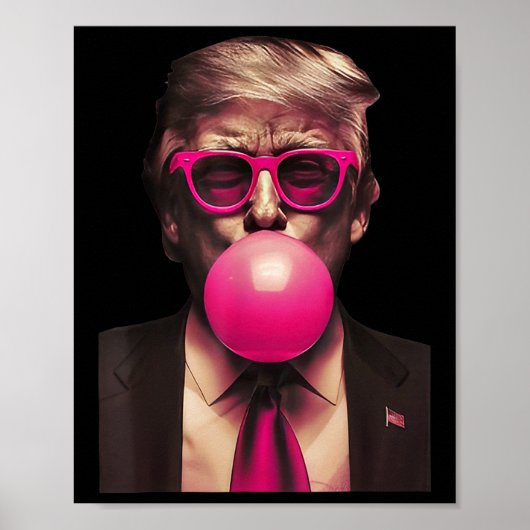 Poster Trump Bubble Gum drôle (Devant)