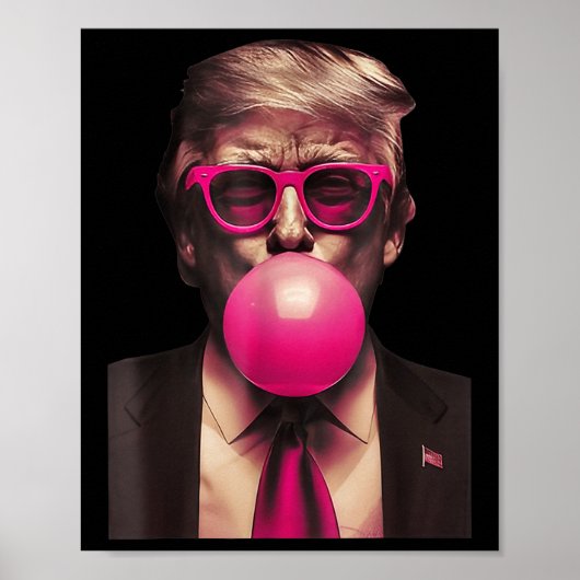 Poster Trump Bubble Gum Funny (Devant)