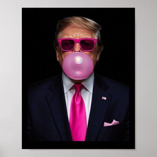 Poster Trump Bubble Gum Shirt 2024 Vote Président Funny C (Devant)