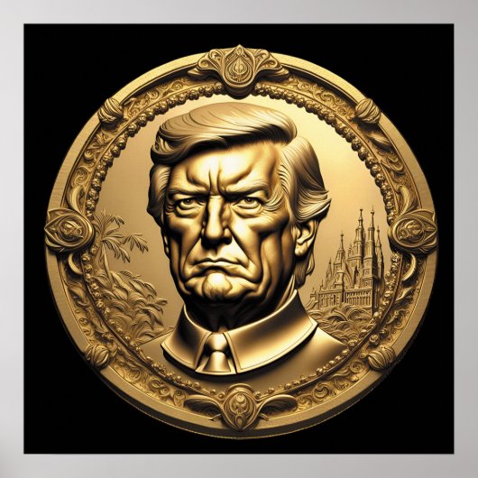Poster TRUMP CGI Collectif Gold Art-Coin Doubloon (Devant)