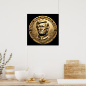 Poster TRUMP CGI Collectif Gold Art-Coin Doubloon (Cuisine)