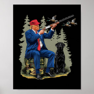 Poster Trump Chasse au canard Donald Trump Vieux Camoufle
