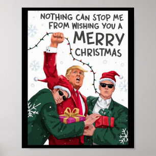 Poster Trump Christmas Funny Vous Souhaite Un Joyeux Noël