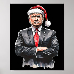 Poster Trump Christmas Santa Hat Daddy's Home Election 20