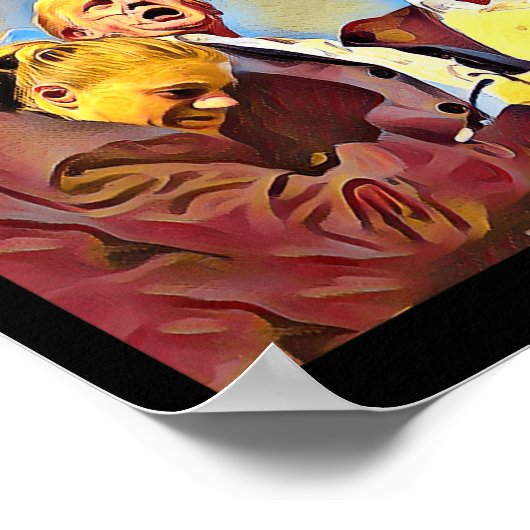 Poster Trump combat (Coin)