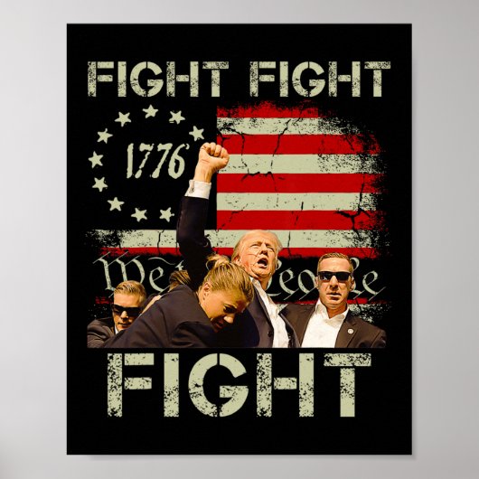 Poster Trump Combat Combattre Les Signaux Trump Aux Améri (Devant)
