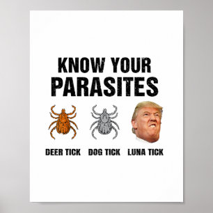 Poster Trump Connaissez Vos Parasites Tique de Cerf Tique